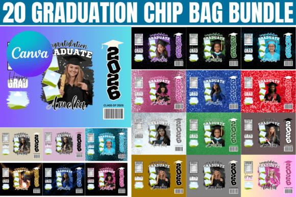 20 Graduation Chip Bag Bundle: Perfect DIY Favors