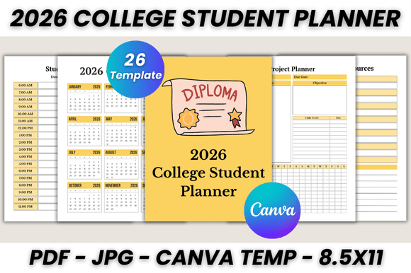 2026 College Student Planner Canva: Your Academic Command Center
