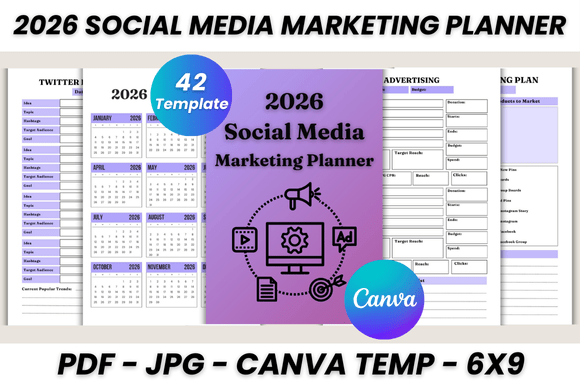 2026 Social Media Marketing Canva: Your Complete 42-Page Planner