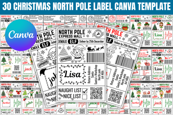 30 Christmas Shipping Label Template: Holiday Magic for Every Package