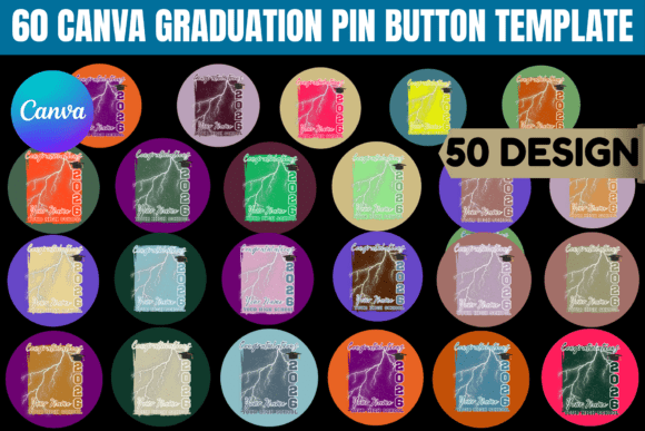 60 Canva Graduation Pin Button Templates for 2026 Grads