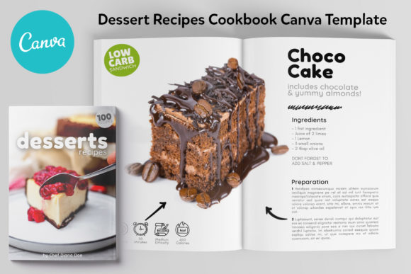 Canva Desserts Recipes Book Template: A Sweet Solution for Your Culinary Content