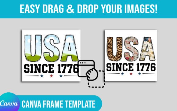 Celebrate with Style: USA Patriotic Canva Frame Templates