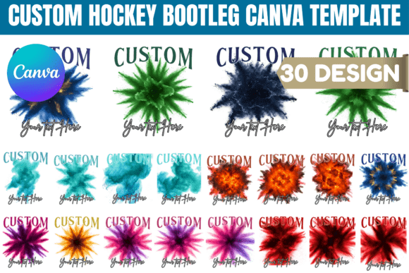 Custom Hockey Bootleg Canva Template: A Designer's Take on Edgy Sports Apparel