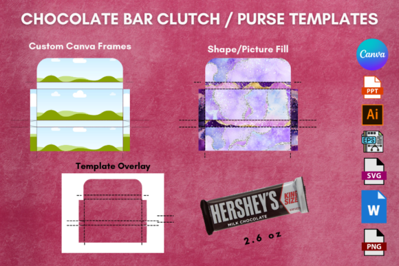 Design Custom Chocolate Clutch/Purse Favors with Canva