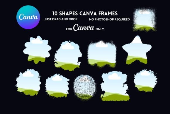 Editable Canva Frames: The Brush Stroke Edge