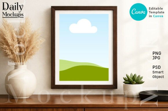 Elegant Minimalist Landscape Wall Art Mockup for Designers
