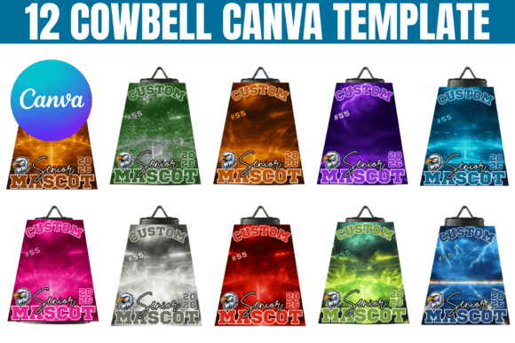 Game Day Spirit: Unleashing Team Pride with Custom Cowbell Canva Editable Templates