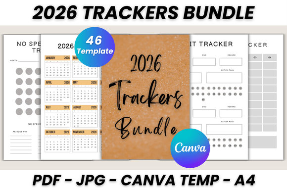 Master Your 2026 Goals with This Canva Tracker Bundle