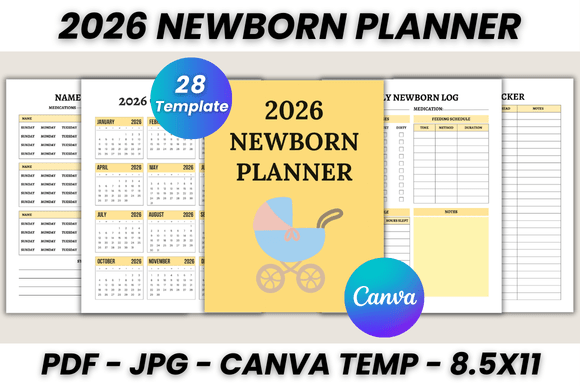 Master Your First Year: The 2026 Newborn Planner Canva Template