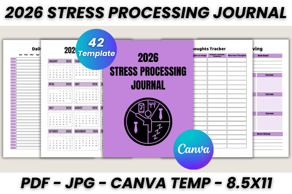 Mastering Stress: The 2026 Stress Processing Journal Canva Template