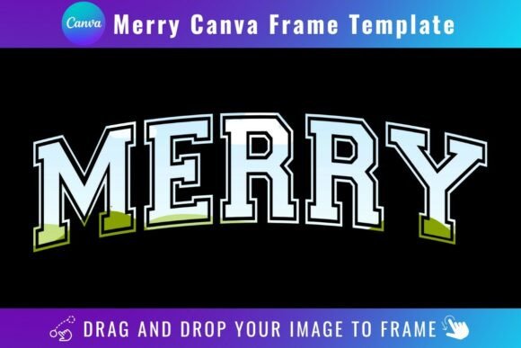 Merry Christmas Canva Frame Template: Festive Photo Displays