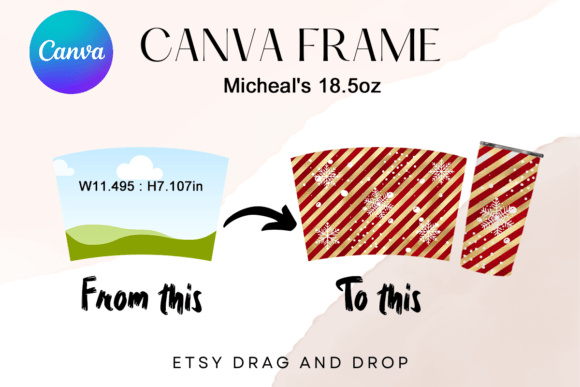 Michaels 18.5oz Canva Frame Tumbler: A Digital Design Asset