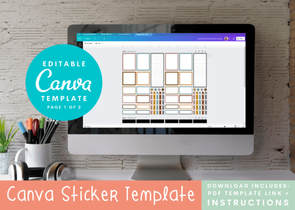 Transform Your Planner with Canva Colorful Boxes Sticker Templates
